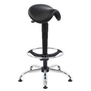 Pracovná stolička 1290 T SELLA s klzákmi +výškovo nastaviť. extend, čierna