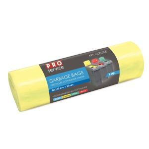 Vrecia na odpad 160 ℓ LDPE 24 mic. 90 x110 cm 24 mic žlté (20ks)