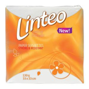 Servítky 1-vrstvové Linteo Classic 33x33cm, 130gr, biele