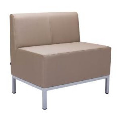 Jednkreslo Steve, celoalnen, . 80 cm, zdravotncka ekokoa 096, siv kontrukcia 