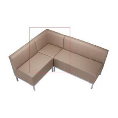 Rohov diel Steve, celoalnen, . 80 cm, zdravotncka ekokoa 096, siv kontrukcia 