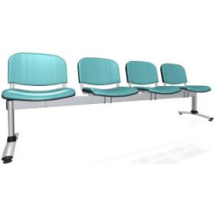 4-miestna lavica Imperia, kon�trukcia siv�, zdr. ekoko�a KN0061 modr� 