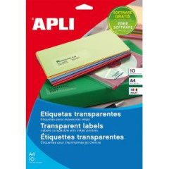 Etikety polyesterov priehadn 210x297mm APLI A4 inkjet 10 hrkov