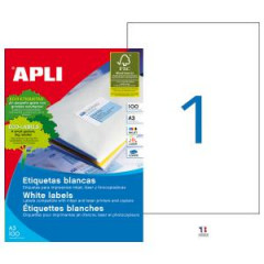 Etikety univerzlne 297x420mm APLI A3 100 hrkov 