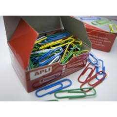 Spisov spony APLI 32mm potiahnut plastom farebn 32 mm 100ks 