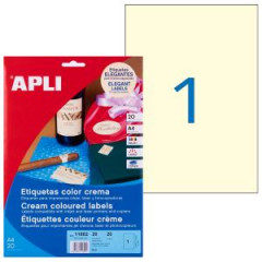 Etikety farebn 210x297mm APLI A4 20 hrkov krmov 