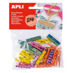 �tipce mini z pr�rodn�ho dreva farebn�, potla�en� 