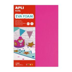 Pena EVA fluorescen�n� fuchsiov�, zelen�, �lt� a oran�ov� A4, 4 listy 