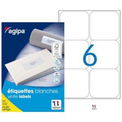 Etikety univerzlne 99,1x93,1mm Agipa A4 100 hrkov 