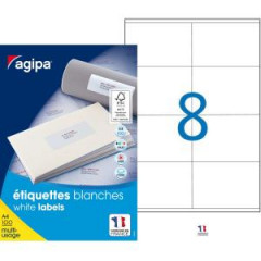 Etikety univerzlne 105x70mm Agipa A4 100 hrkov 