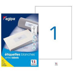Etikety univerzlne 210x297mm Agipa A4 100 hrkov 