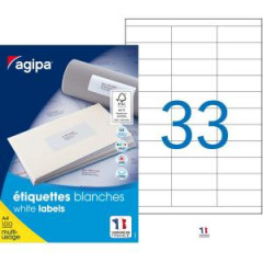 Etikety univerzlne 70x25mm Agipa A4 100 hrkov 