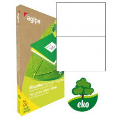 Etikety univerzlne recyklovan 210x148,8mm Agipa A4 100 hrkov 