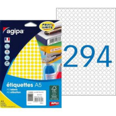 Etikety kruhov 8mm Agipa A5 lt 