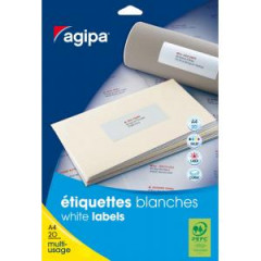 Etikety univerzlne na zakladae 60 x 190 mm Agipa A4 20 hrkov 