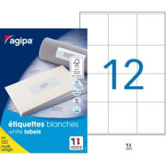Etikety univerzlne 70x67,7mm Agipa A4 100 hrkov 
