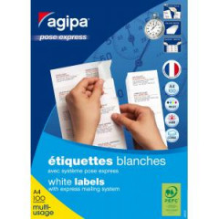 Etikety univerzlne 105x37mm Express Agipa A4 100 hrkov 