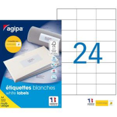 Etikety univerzlne 70x37mm Express Agipa A4 100 hrkov 