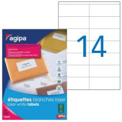 Etikety laser 105x42mm Agipa A4 100 hrkov 