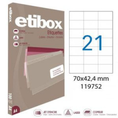 Etikety univerzlne 70x42,4mm Etibox A4 100 hrkov