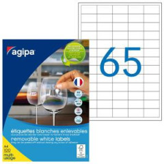 Etikety univerzlne odnmaten 38x21,2mm Agipa A4 100 hrkov 