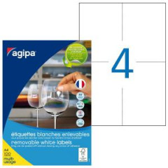 Etikety univerzlne odnmaten 105x148mm Agipa A4 100 hrkov 