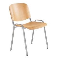 Jed�lensk� stoli�ka 1120LN bukov� lakovan� preglejka, strieborn� r�m 