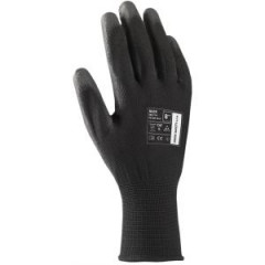 Rukavice polyester, poloman BUCK ierne ve. 9/L 