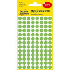 Etikety kruhov 8mm Avery nenovo zelen 
