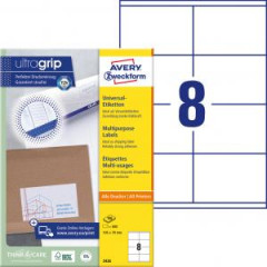Etikety univerzlne 105x70mm Avery A4 100 hrkov 