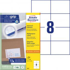 Etikety univerzlne 105x74mm Avery A4 100 hrkov 