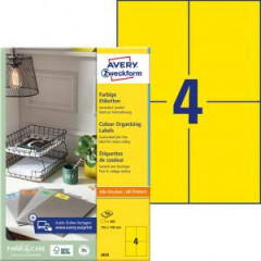Etikety farebn 105x148mm Avery A4 100 hrkov lt 