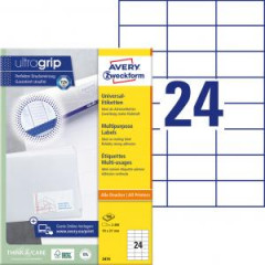 Etikety univerzlne 70x37mm Avery A4 100 hrkov 