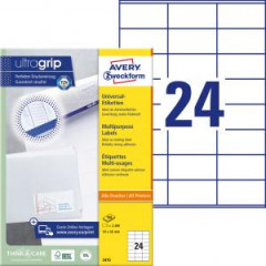 Etikety univerzlne 70x36mm Avery A4 100 hrkov 