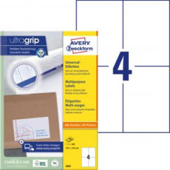 Etikety univerzlne 105x148mm Avery A4 100 hrkov 