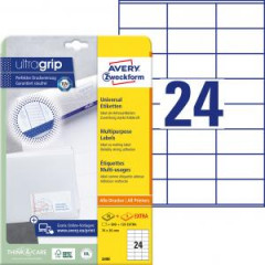 Etikety univerzlne 70x36mm Avery A4 25+5 hrkov 