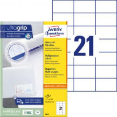 Etikety univerzlne 70x42,3mm Avery A4 100 hrkov 