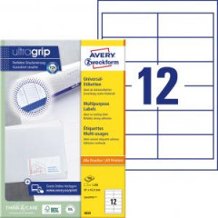 Etikety univerzlne 97x42,3mm Avery A4 100 hrkov 