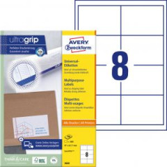 Etikety univerzlne 97x67,7mm Avery A4 100 hrkov 