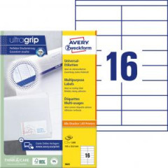 Etikety univerzlne 105x33,8 mm Avery A4 100 hrkov 