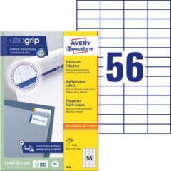 Etikety univerzlne 52,5x21,2mm Avery A4 100 hrkov 