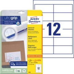Etikety univerzlne 97x42,3mm Avery A4 25+5 hrkov 