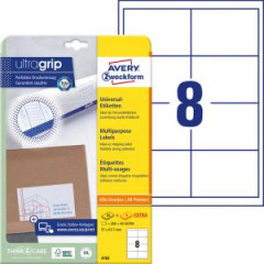 Etikety univerzlne 97x67,7mm Avery A4 25+5 hrkov 