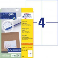 Etikety univerzlne 105x148mm Avery A4 25+5 hrkov 