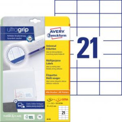 Etikety univerzlne 70x42,3mm Avery A4 25+5 hrkov 