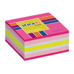 Samolepiaci bloek mini, 51x51 mm, ruov mix 