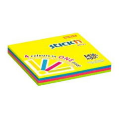 Samolepiaci bloek MAGIC 4 nenov farby, 76x76mm, 100 lstkov 