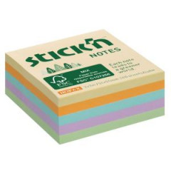 Samolepiaci bloek mini, 51x51 mm, lny mix pastelovch farieb, 240 lstkov 