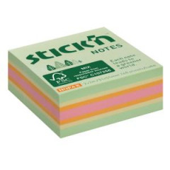 Samolepiaci bloek mini, 51x51 mm, lesn mix pastelovch farieb, 240 lstkov 