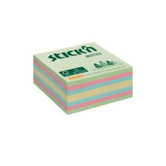 Samolepiaca kocka, 76x76 mm, lesn mix pastelovch farieb, 400 lstkov